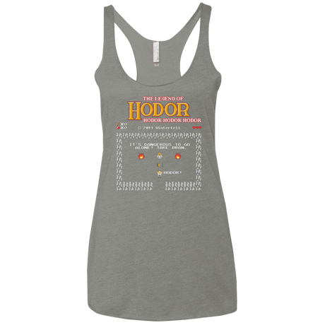 T-Shirts Venetian Grey / X-Small The Legend of Hodor Women's Triblend Racerback Tank