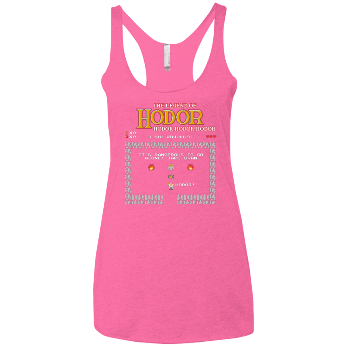 T-Shirts Vintage Pink / X-Small The Legend of Hodor Women's Triblend Racerback Tank