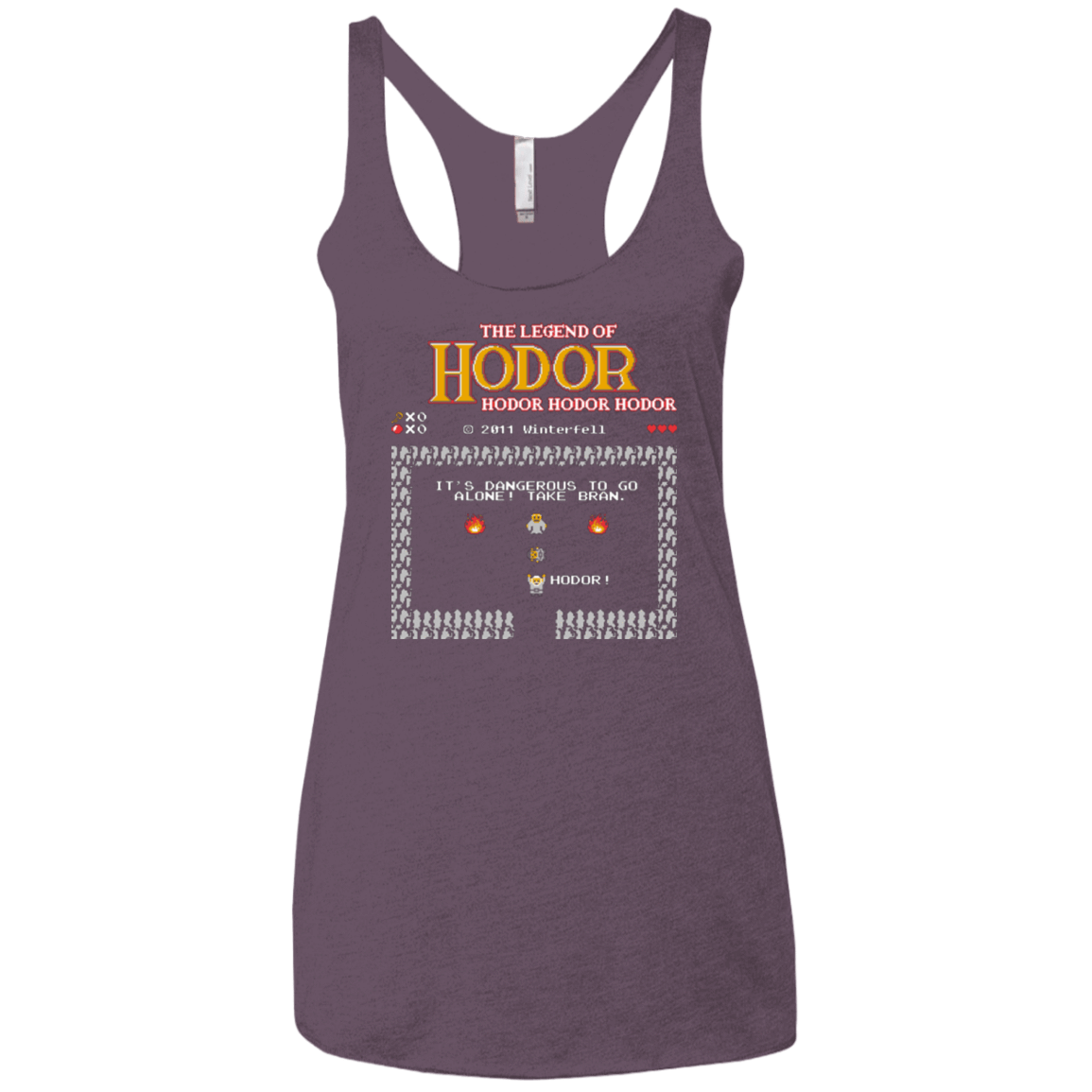 T-Shirts Vintage Purple / X-Small The Legend of Hodor Women's Triblend Racerback Tank