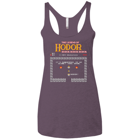 T-Shirts Vintage Purple / X-Small The Legend of Hodor Women's Triblend Racerback Tank