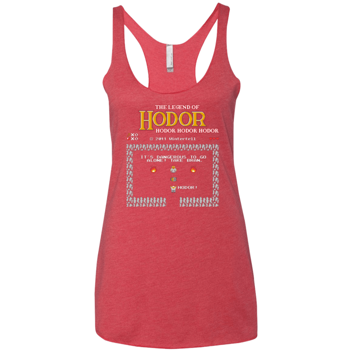 T-Shirts Vintage Red / X-Small The Legend of Hodor Women's Triblend Racerback Tank