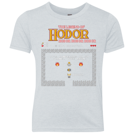 T-Shirts Heather White / YXS The Legend of Hodor Youth Triblend T-Shirt