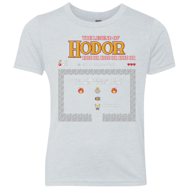 T-Shirts Heather White / YXS The Legend of Hodor Youth Triblend T-Shirt