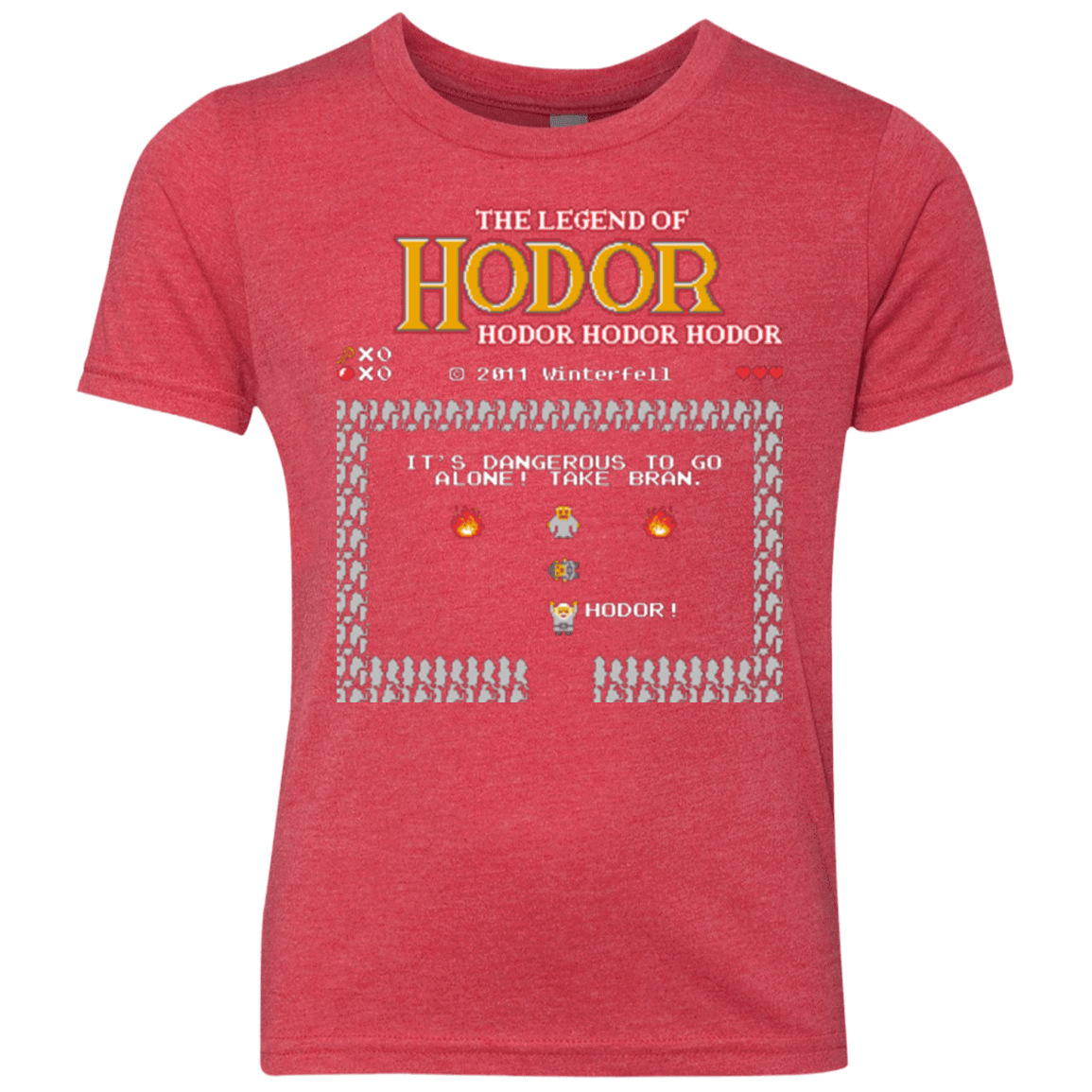 T-Shirts Vintage Red / YXS The Legend of Hodor Youth Triblend T-Shirt