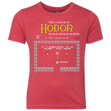 T-Shirts Vintage Red / YXS The Legend of Hodor Youth Triblend T-Shirt