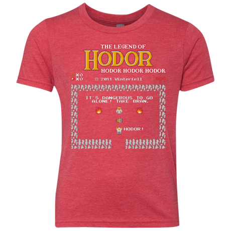 T-Shirts Vintage Red / YXS The Legend of Hodor Youth Triblend T-Shirt