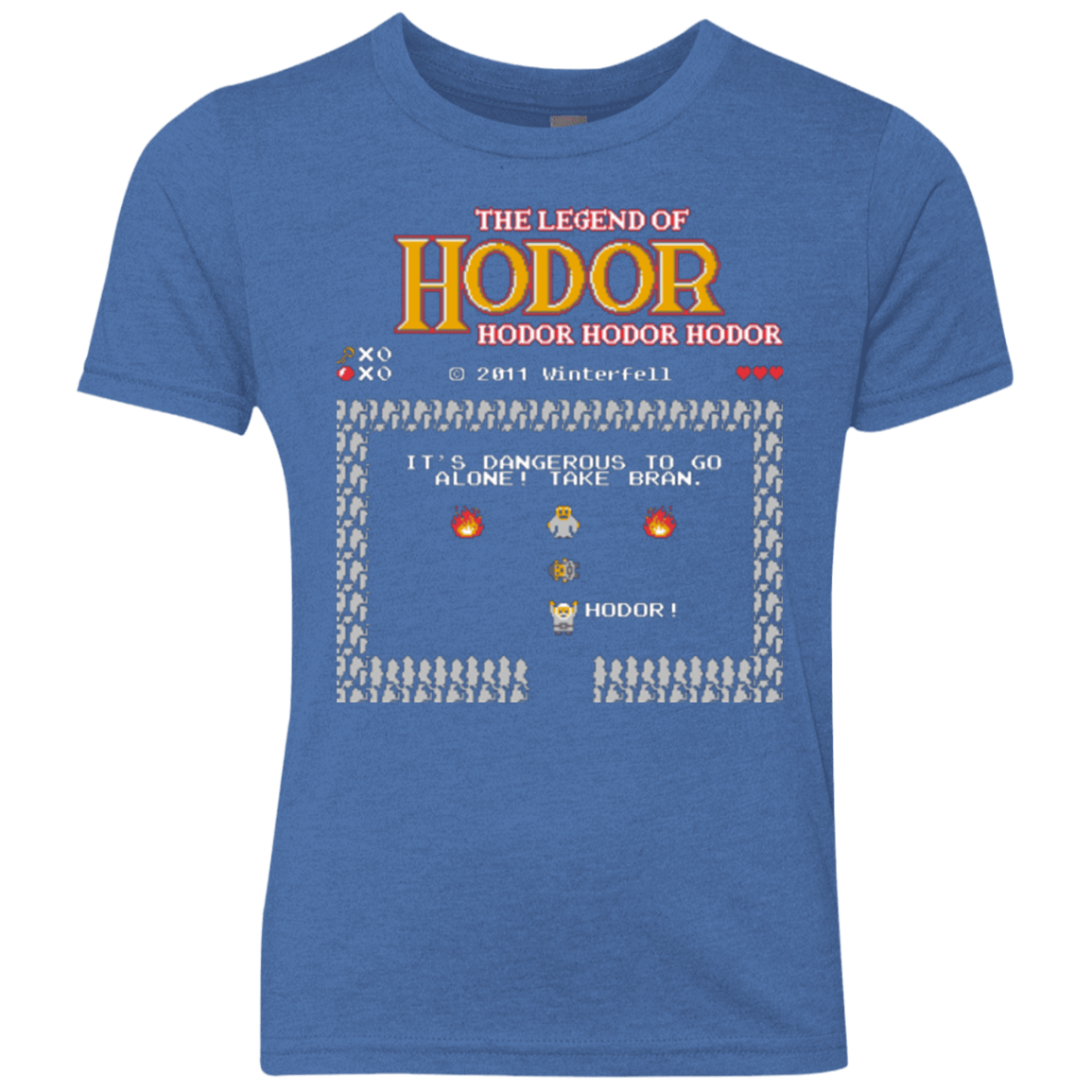 T-Shirts Vintage Royal / YXS The Legend of Hodor Youth Triblend T-Shirt