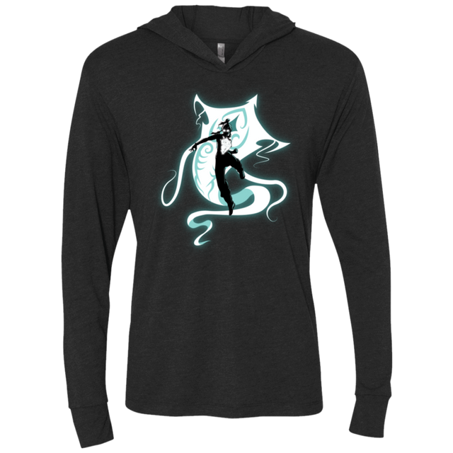 T-Shirts Vintage Black / X-Small The Legend Of Korra Avatar State V2 Triblend Long Sleeve Hoodie Tee