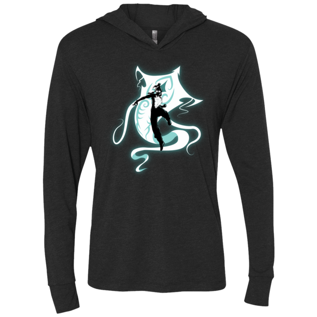 T-Shirts Vintage Black / X-Small The Legend Of Korra Avatar State V2 Triblend Long Sleeve Hoodie Tee