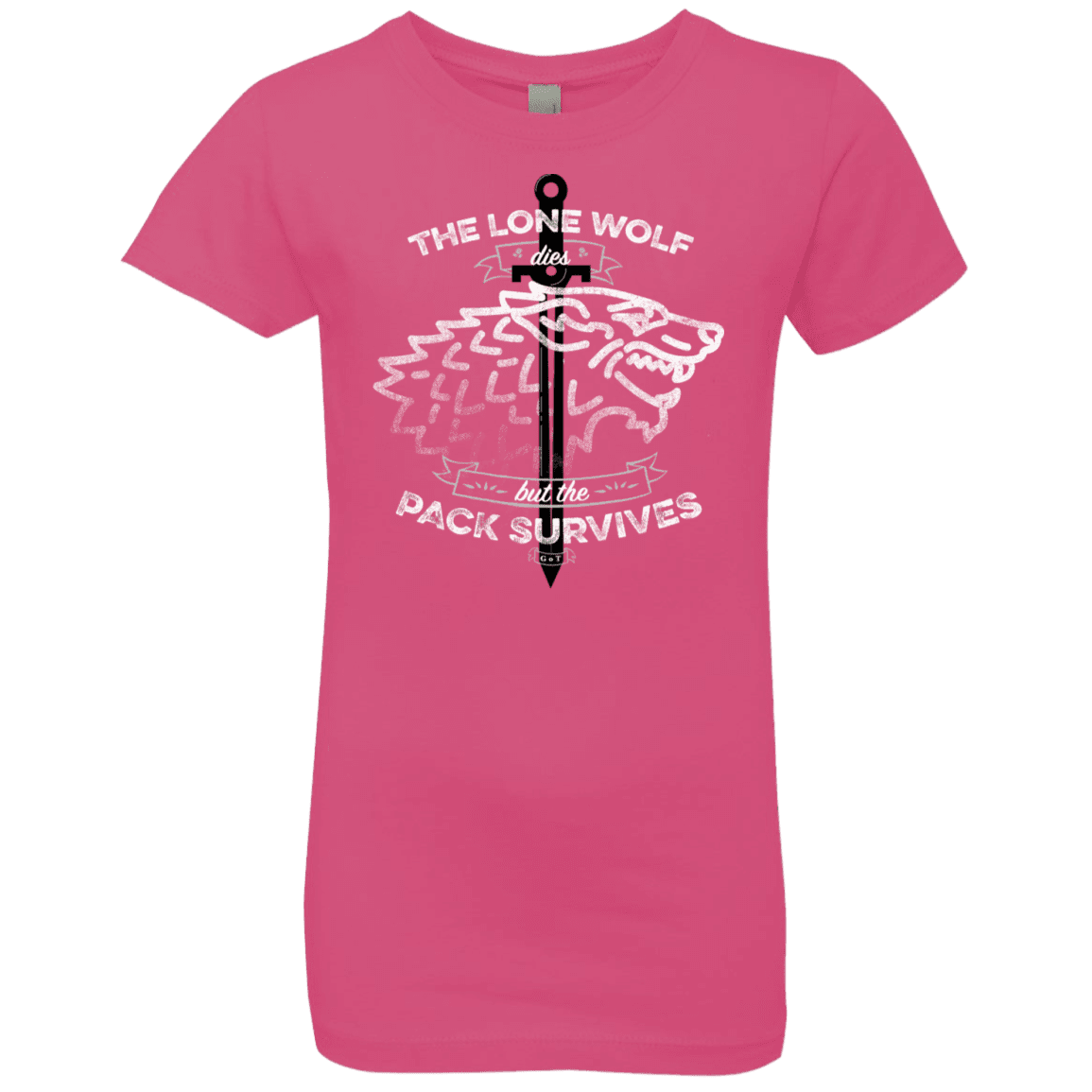 T-Shirts Hot Pink / YXS The Lone Wolf Girls Premium T-Shirt