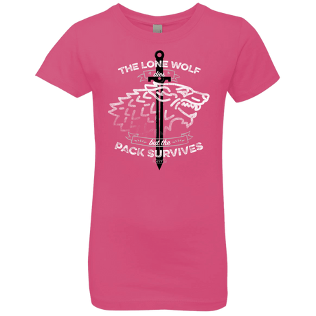 T-Shirts Hot Pink / YXS The Lone Wolf Girls Premium T-Shirt