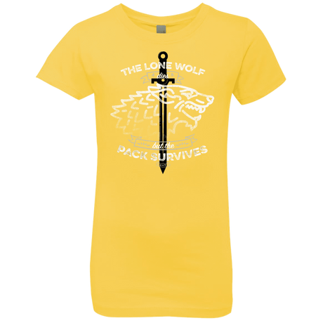 T-Shirts Vibrant Yellow / YXS The Lone Wolf Girls Premium T-Shirt