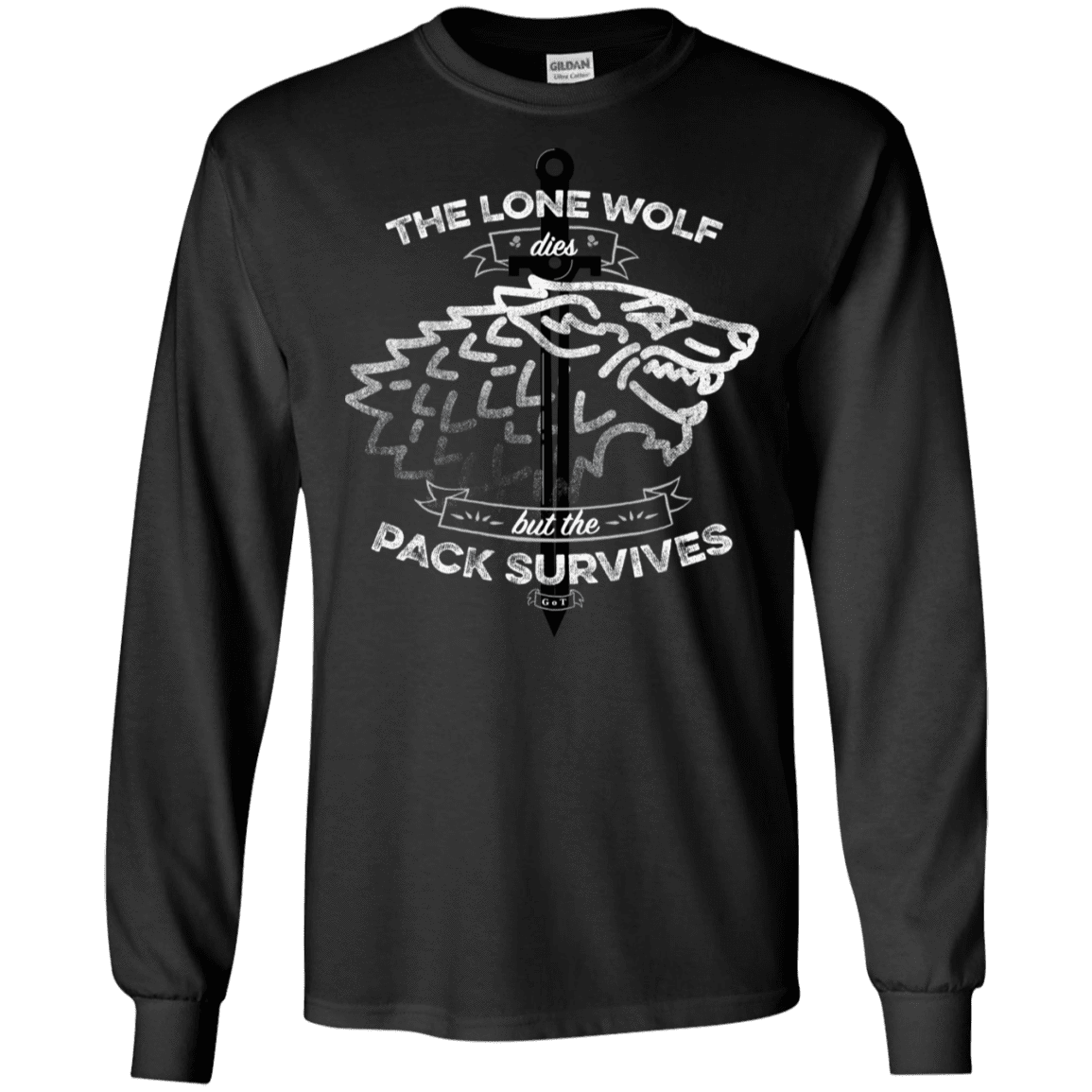 T-Shirts Black / S The Lone Wolf Men's Long Sleeve T-Shirt