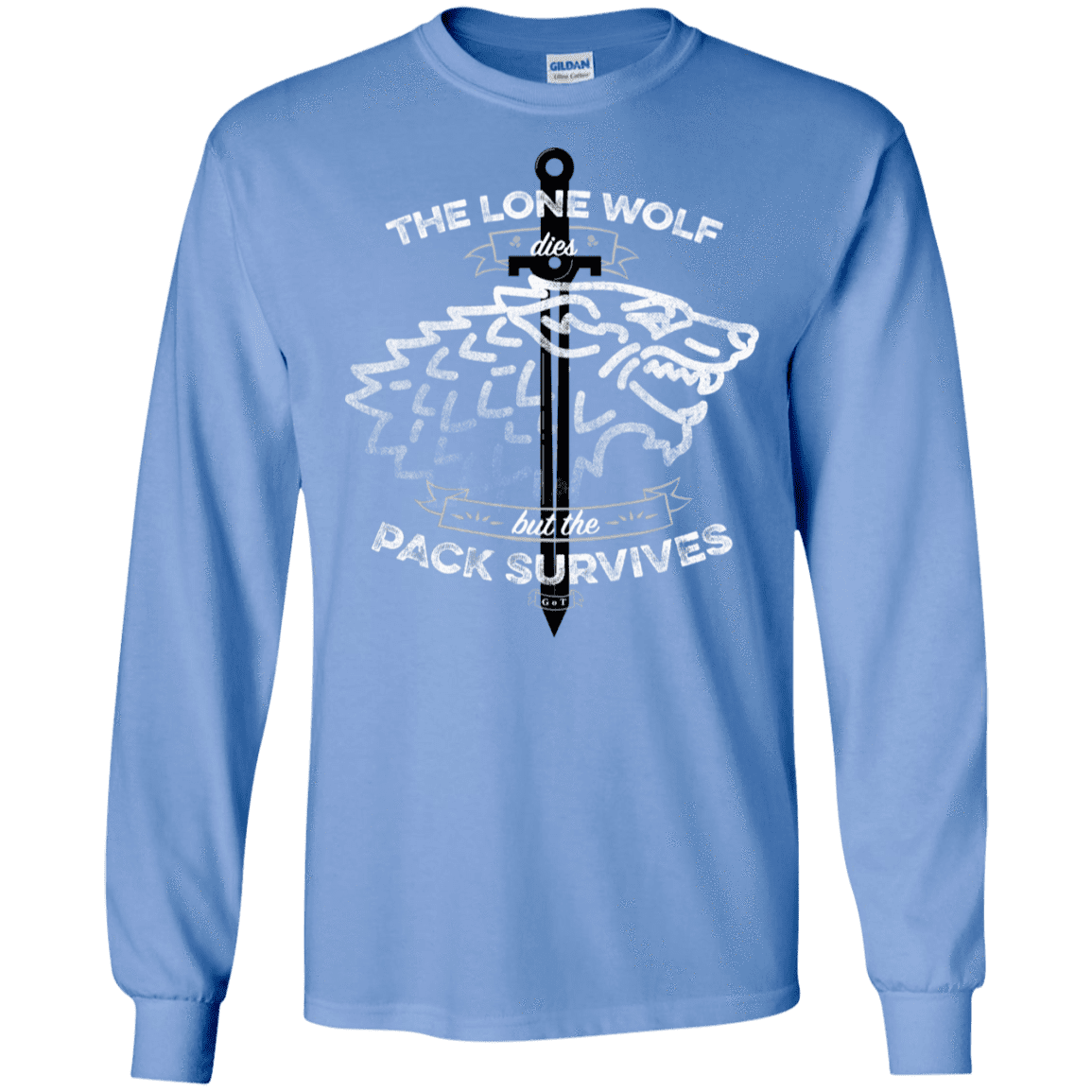 T-Shirts Carolina Blue / S The Lone Wolf Men's Long Sleeve T-Shirt