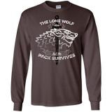 T-Shirts Dark Chocolate / S The Lone Wolf Men's Long Sleeve T-Shirt