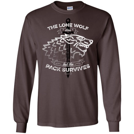 T-Shirts Dark Chocolate / S The Lone Wolf Men's Long Sleeve T-Shirt