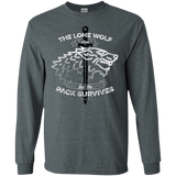 T-Shirts Dark Heather / S The Lone Wolf Men's Long Sleeve T-Shirt