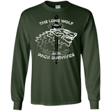 T-Shirts Forest Green / S The Lone Wolf Men's Long Sleeve T-Shirt