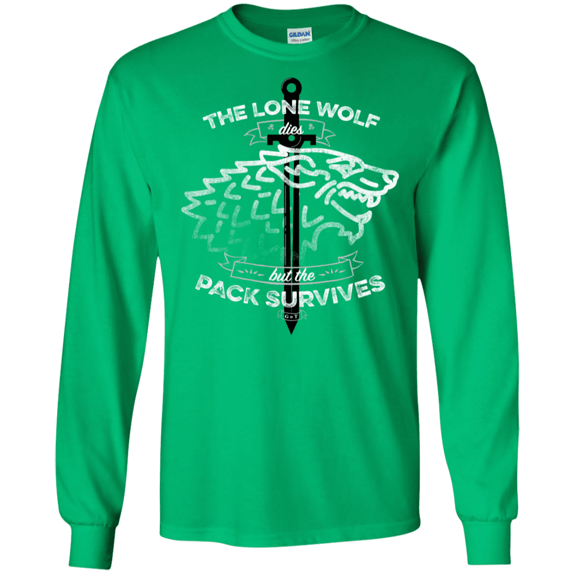 T-Shirts Irish Green / S The Lone Wolf Men's Long Sleeve T-Shirt