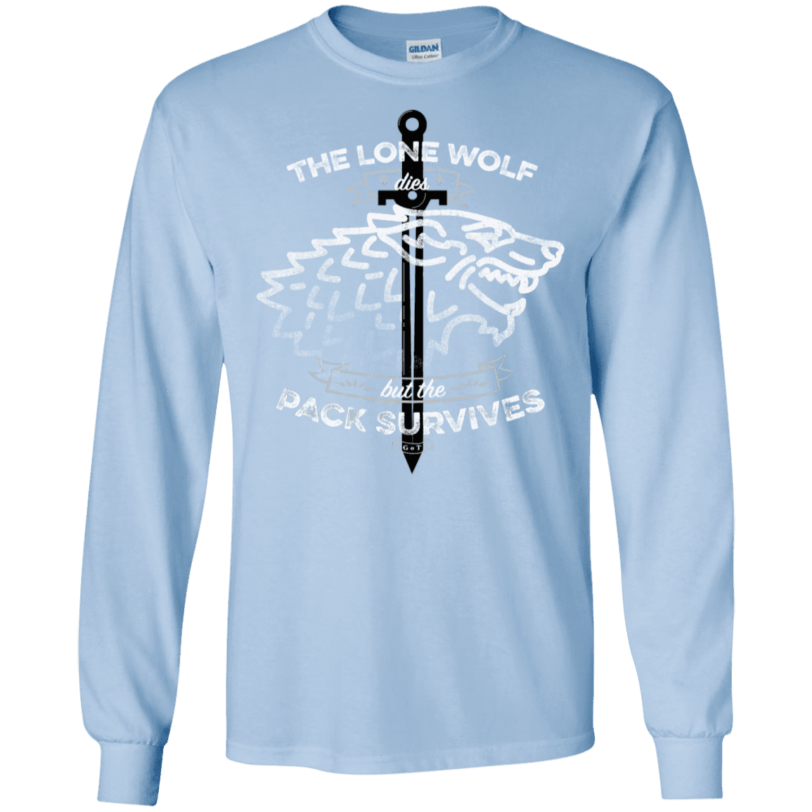 T-Shirts Light Blue / S The Lone Wolf Men's Long Sleeve T-Shirt