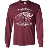 T-Shirts Maroon / S The Lone Wolf Men's Long Sleeve T-Shirt