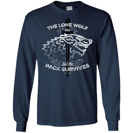 T-Shirts Navy / S The Lone Wolf Men's Long Sleeve T-Shirt