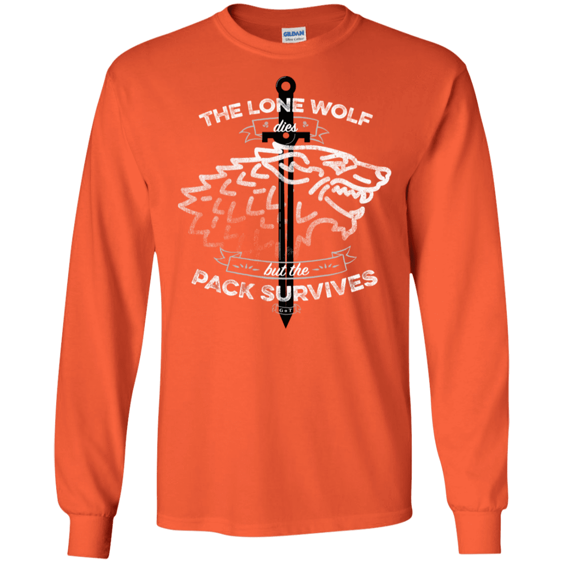 T-Shirts Orange / S The Lone Wolf Men's Long Sleeve T-Shirt