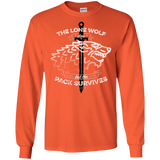 T-Shirts Orange / S The Lone Wolf Men's Long Sleeve T-Shirt