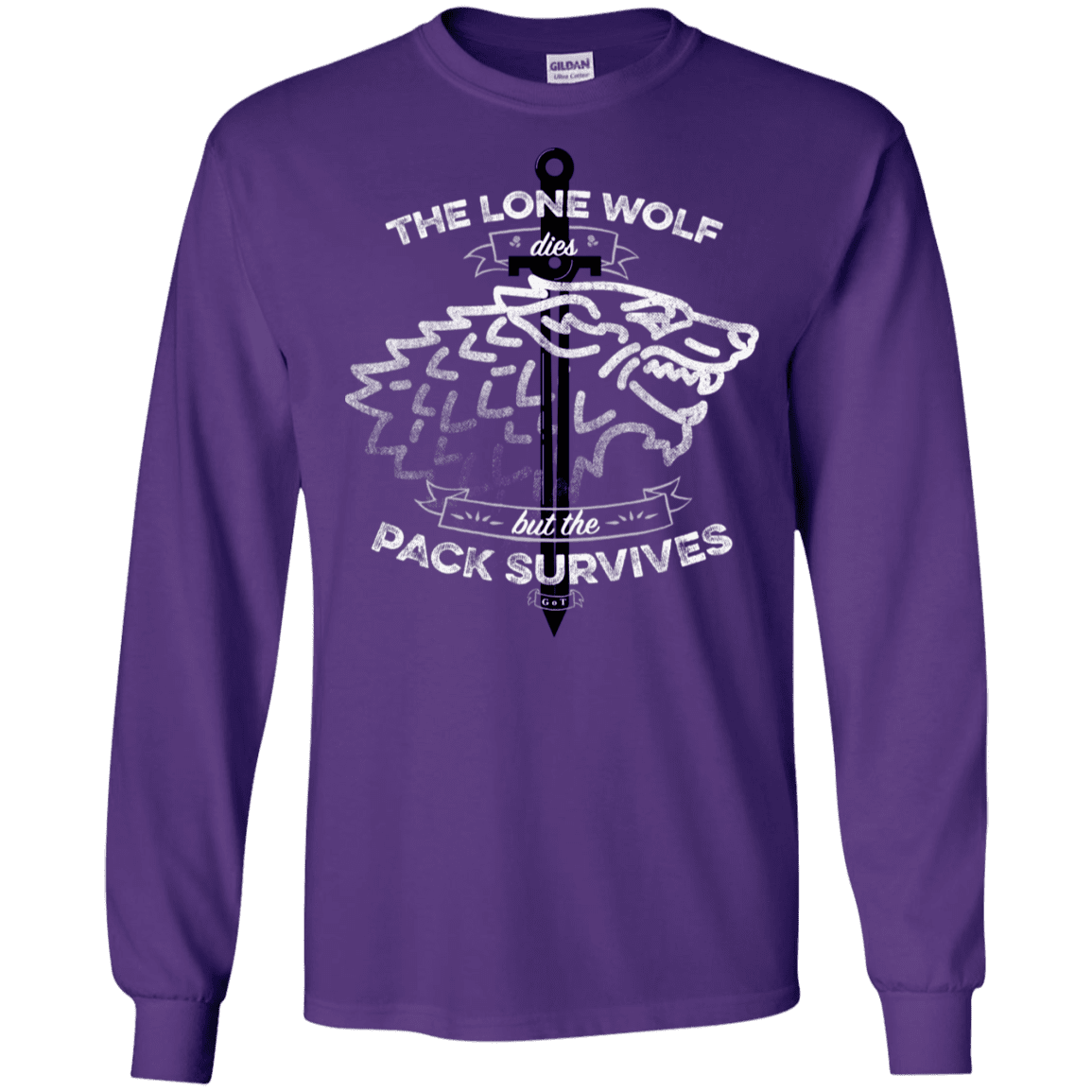 T-Shirts Purple / S The Lone Wolf Men's Long Sleeve T-Shirt