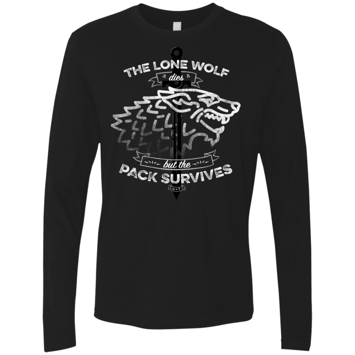 T-Shirts Black / S The Lone Wolf Men's Premium Long Sleeve