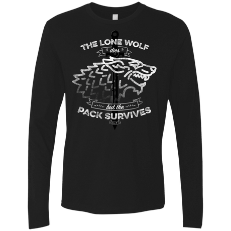 T-Shirts Black / S The Lone Wolf Men's Premium Long Sleeve