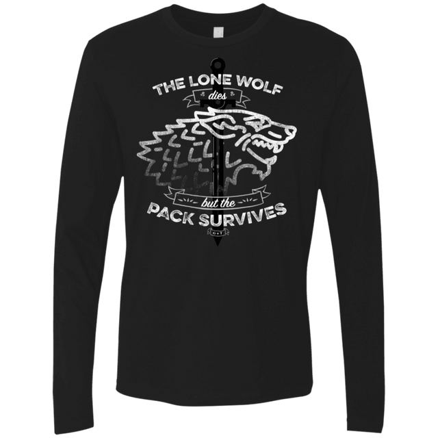 T-Shirts Black / S The Lone Wolf Men's Premium Long Sleeve