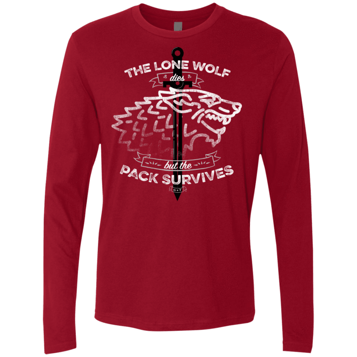 T-Shirts Cardinal / S The Lone Wolf Men's Premium Long Sleeve