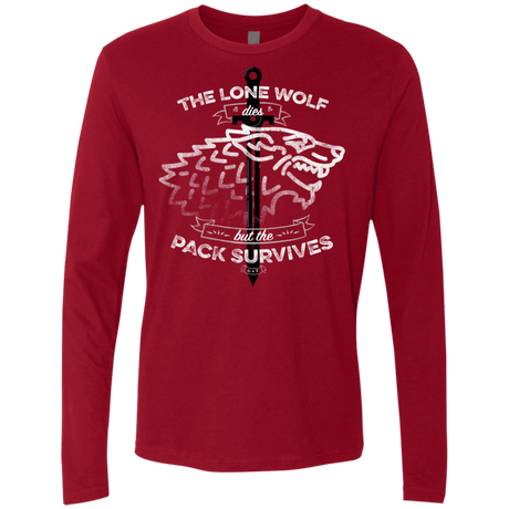 T-Shirts Cardinal / S The Lone Wolf Men's Premium Long Sleeve