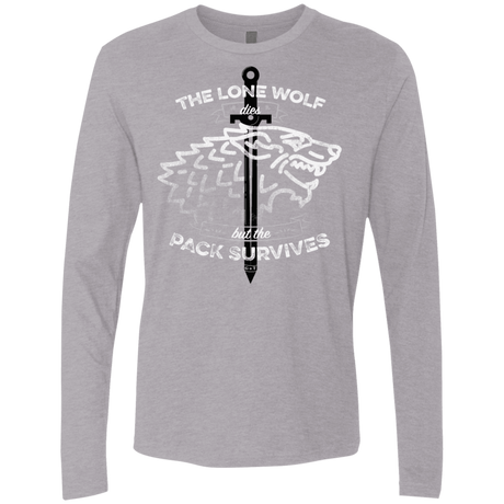 T-Shirts Heather Grey / S The Lone Wolf Men's Premium Long Sleeve