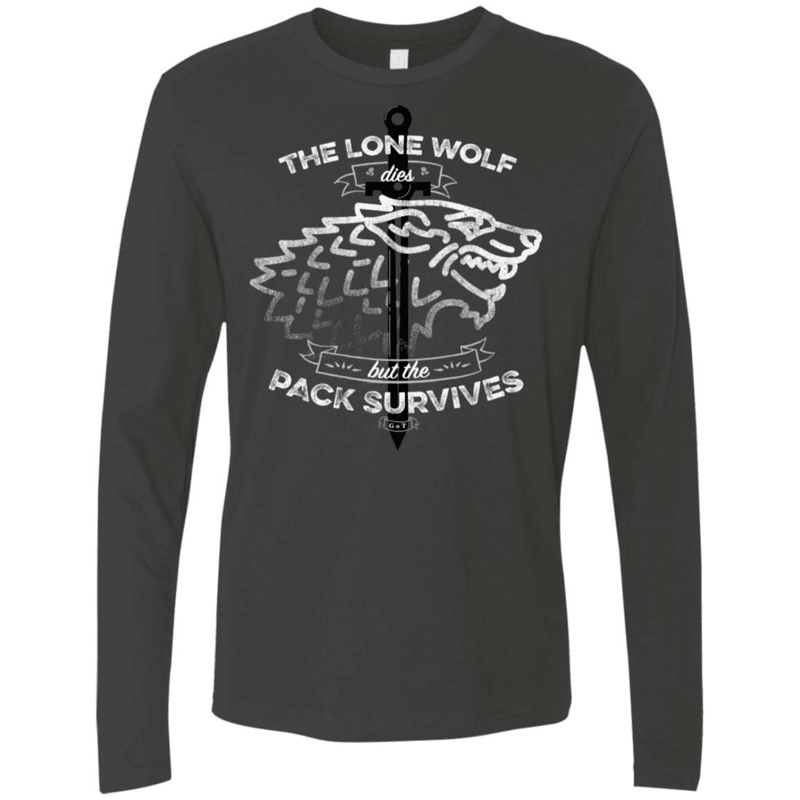 T-Shirts Heavy Metal / S The Lone Wolf Men's Premium Long Sleeve