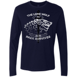 T-Shirts Midnight Navy / S The Lone Wolf Men's Premium Long Sleeve