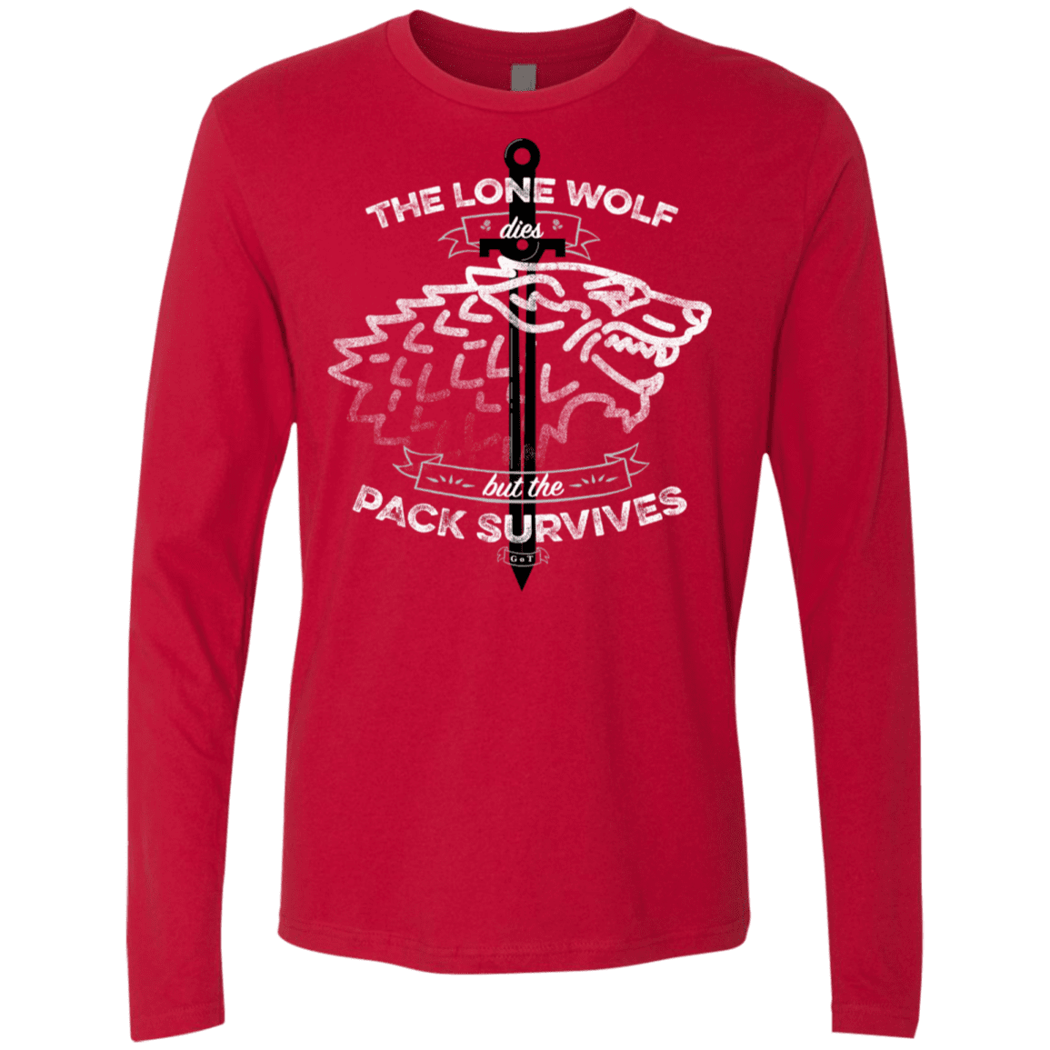 T-Shirts Red / S The Lone Wolf Men's Premium Long Sleeve