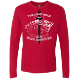 T-Shirts Red / S The Lone Wolf Men's Premium Long Sleeve