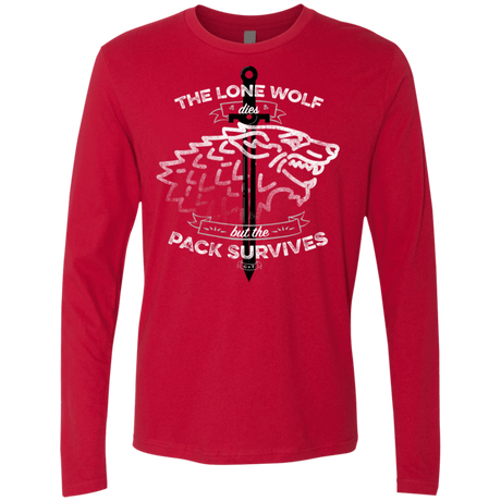 T-Shirts Red / S The Lone Wolf Men's Premium Long Sleeve