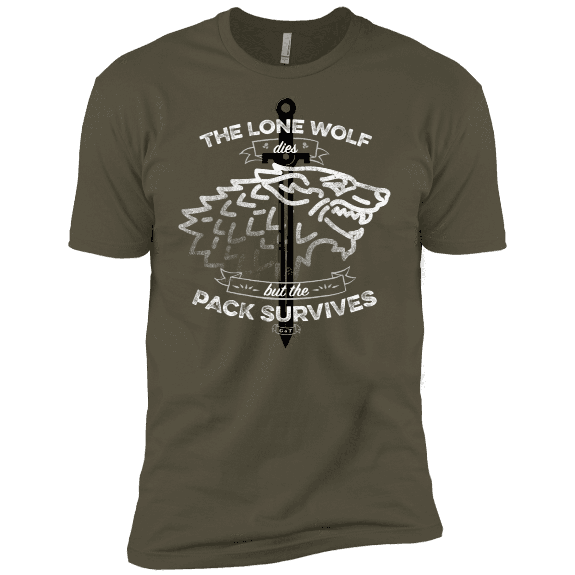 T-Shirts Military Green / X-Small The Lone Wolf Men's Premium T-Shirt