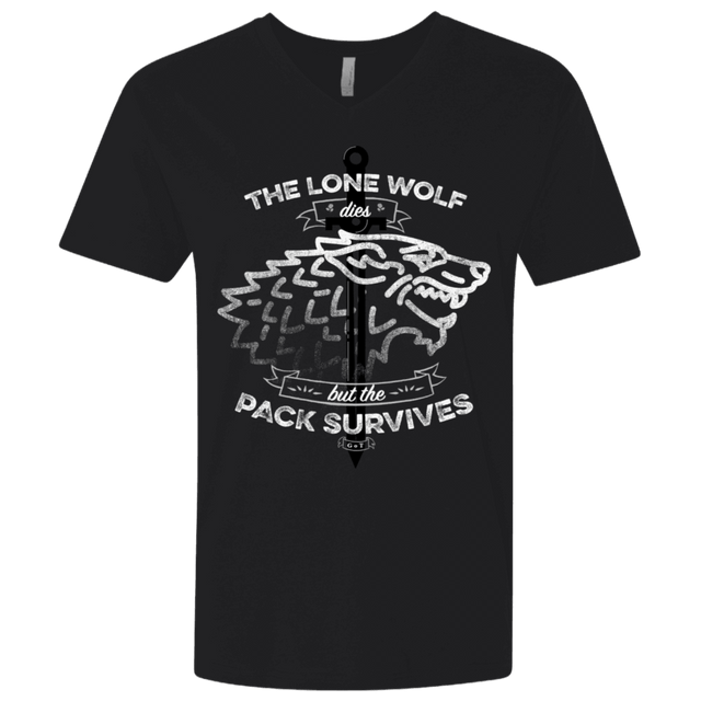 T-Shirts Black / X-Small The Lone Wolf Men's Premium V-Neck