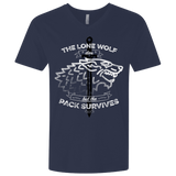 T-Shirts Midnight Navy / X-Small The Lone Wolf Men's Premium V-Neck