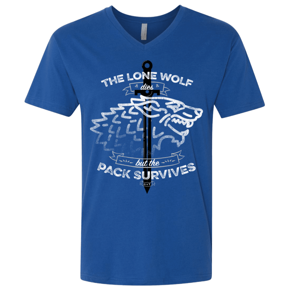 T-Shirts Royal / X-Small The Lone Wolf Men's Premium V-Neck