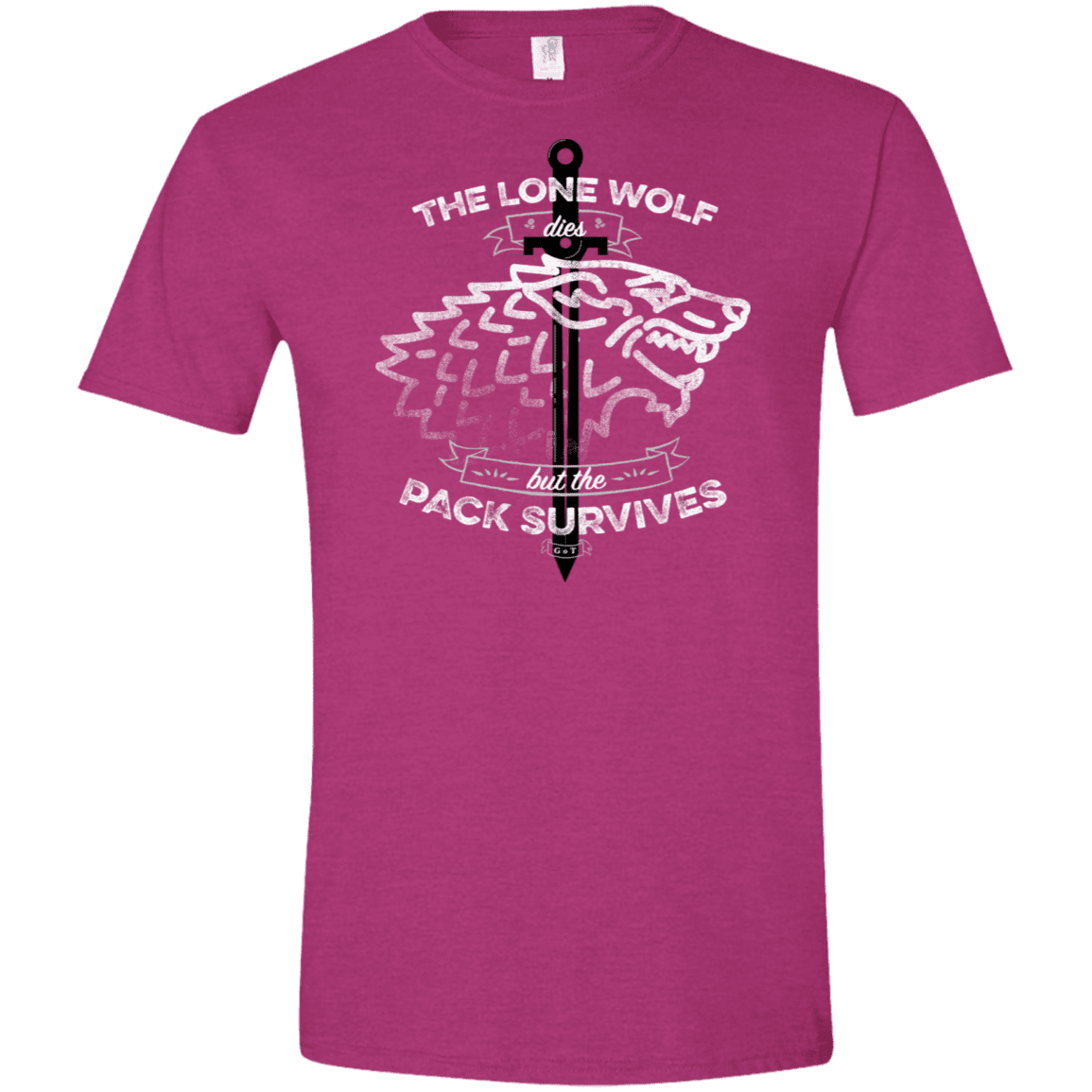 T-Shirts Antique Heliconia / S The Lone Wolf Men's Semi-Fitted Softstyle