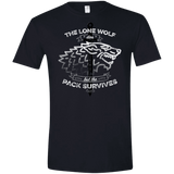 T-Shirts Black / X-Small The Lone Wolf Men's Semi-Fitted Softstyle