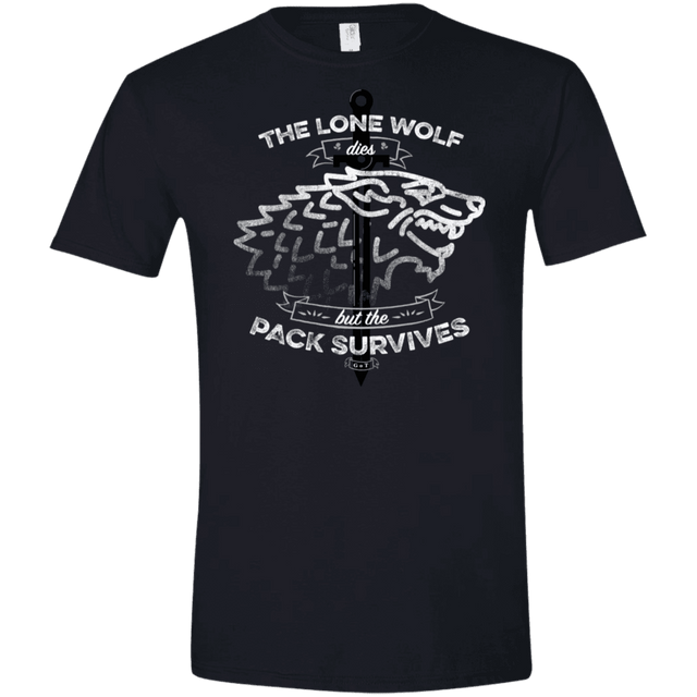 T-Shirts Black / X-Small The Lone Wolf Men's Semi-Fitted Softstyle
