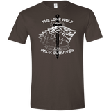 T-Shirts Dark Chocolate / S The Lone Wolf Men's Semi-Fitted Softstyle