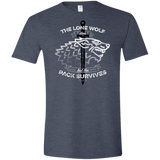 T-Shirts Heather Navy / S The Lone Wolf Men's Semi-Fitted Softstyle