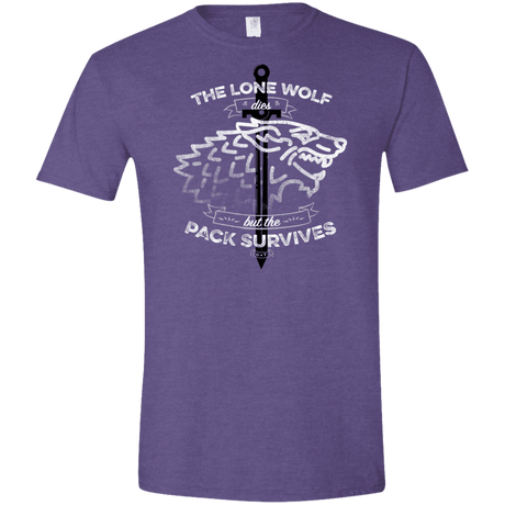 T-Shirts Heather Purple / S The Lone Wolf Men's Semi-Fitted Softstyle